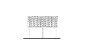 AM8116-A Traditional Carport | Carport Plan Left Elevation