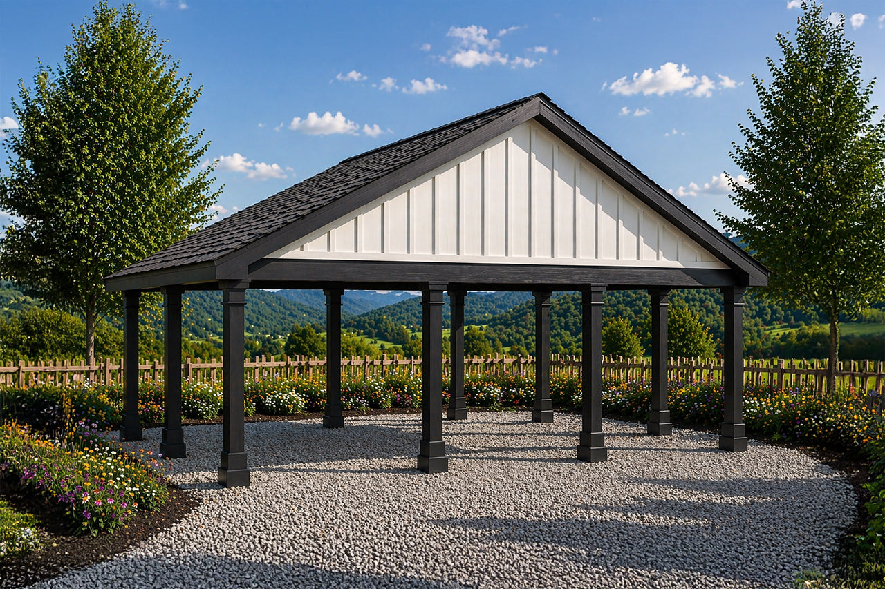 AM8116-A Traditional Carport | Carport Plan Exterior