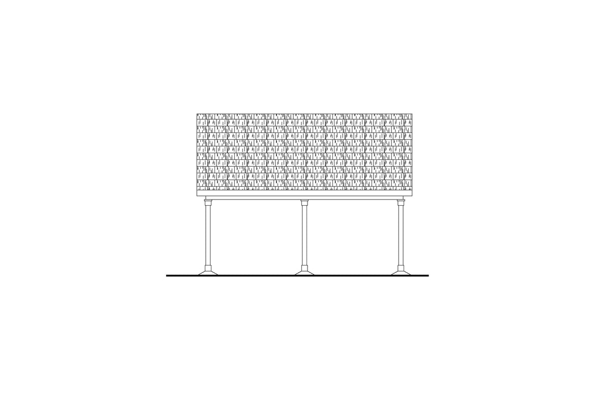 AM8116-A Traditional Carport | Carport Plan Right Elevation