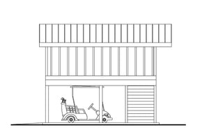 AM8461-A Farmhouse Carport | 20-684 Plan Right Elevation