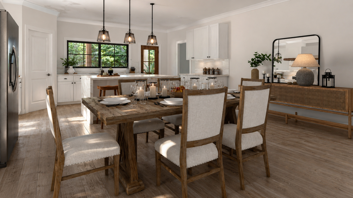 AN8257-A Country House Dining, 4 Bedrooms, 3.5 Bathrooms | Cassidy-7 House Plan 