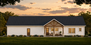 AN8257-A Country House, 4 Bedrooms, 3.5 Bathrooms | Cassidy-7 House Plan Exterior-2