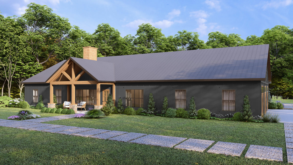 Spacious 5-Bedroom Ranch Plan with Game Room and Workshop