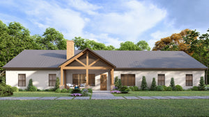4-Bedroom Ranch Home Plan with Workshop and Split Layout
