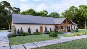 4-Bedroom Ranch Home Plan with Workshop and Split Layout