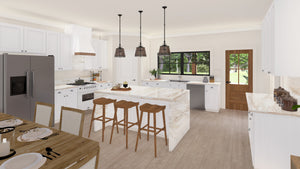 4-Bedroom Ranch Home Plan with Workshop and Split Layout