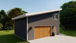 Compact Garage Apartment Plan with Game Room and Storage Space