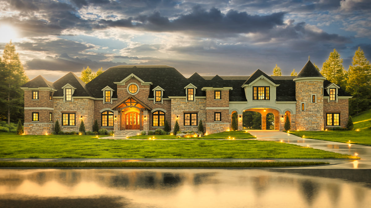 Expansive 6,532 sq ft Home Plan Featuring 4 Bedrooms and Bonus Room