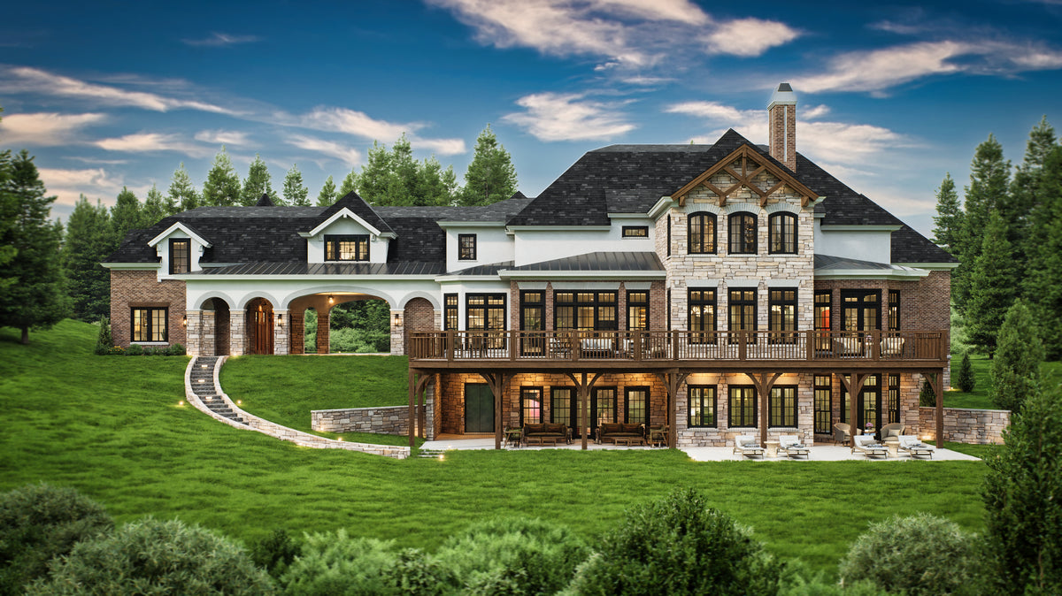 Expansive 6,532 sq ft Home Plan Featuring 4 Bedrooms and Bonus Room