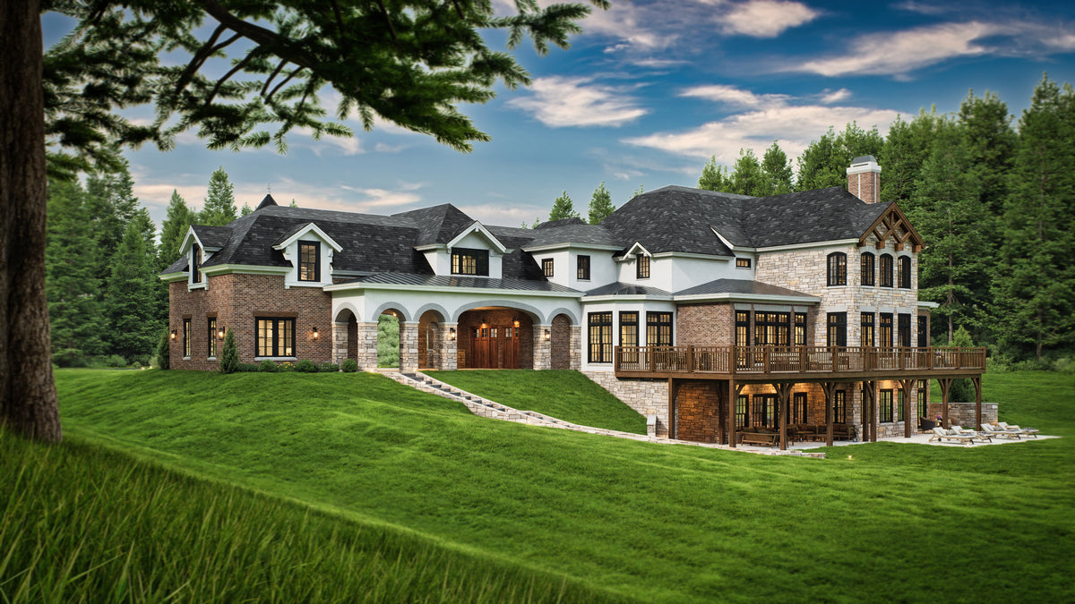 Expansive 6,532 sq ft Home Plan Featuring 4 Bedrooms and Bonus Room