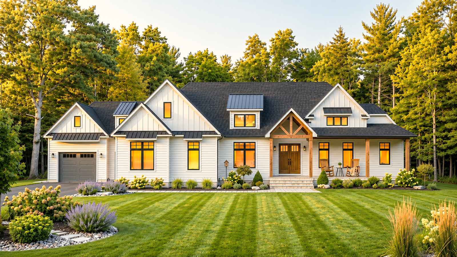 AJ8342-A Modern Farmhouse, 2 to 3 Bedrooms, 3.5 Bathrooms | Plan 1071 House Plan Exterior