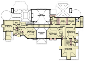 A135-A Chateau de la Ravinere House, Archival Design, Second Floor Plan