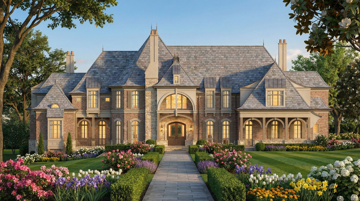 Luxurious 6,712 sq ft Home Plan with 5 Bedrooms