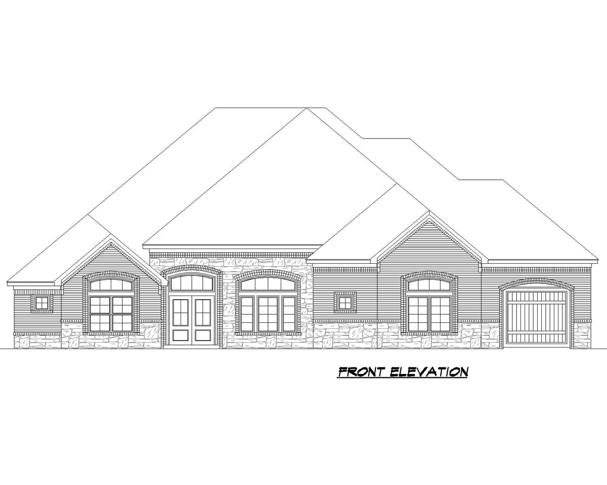 F8435-A Traditional House, 4 Bedrooms, 3 Bathrooms, 2 Half Baths | Cimarec House Plan Front Elevation