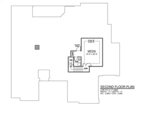F8435-A Traditional House, 4 Bedrooms, 3 Bathrooms, 2 Half Baths | Cimarec House Plan Second Floor Plan
