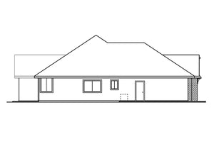 AM8101-A Ranch House, 3 Bedrooms, 2.5 Bathrooms | Ryland House Plan Left Elevation