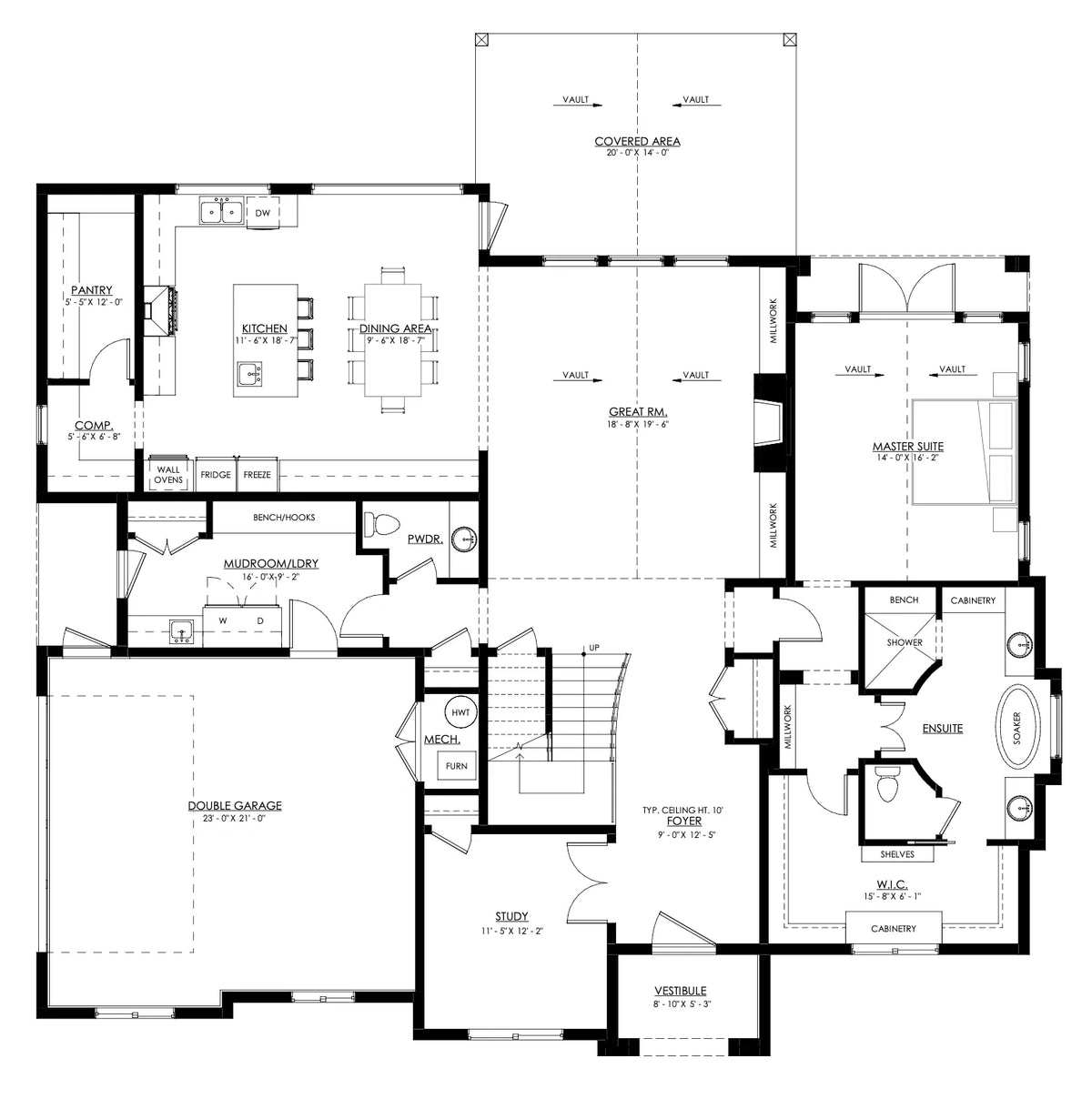 Coal Canyon House Plan - Archival Designs House Plans, Floor plan