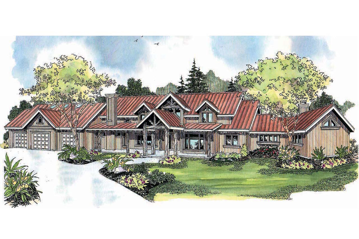 Expansive Chalet-Style Estate with Library, Wine Cellar, and Gym