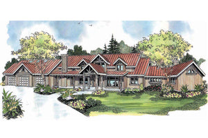 Expansive Chalet-Style Estate with Library, Wine Cellar, and Gym