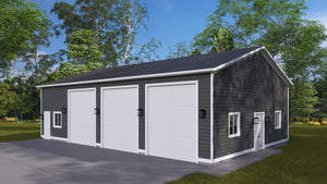 Detached Garage with Workshop, Storage, and Home Office Space