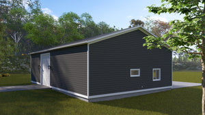 Detached Garage with Workshop, Storage, and Home Office Space