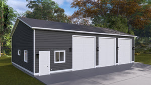 Detached Garage with Workshop, Storage, and Home Office Space