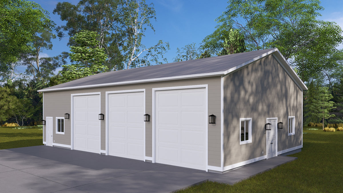Detached Garage with Workshop, Storage, and Home Office Space