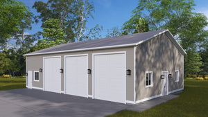 Detached Garage with Workshop, Storage, and Home Office Space