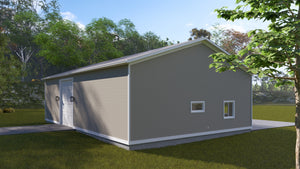 Detached Garage with Workshop, Storage, and Home Office Space