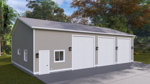 Detached Garage with Workshop, Storage, and Home Office Space