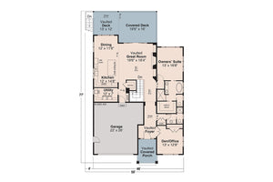 AM7799-A Contemporary House First Floor Plan, 4 Bedrooms, 4 Bathrooms | 31-433 Everwood