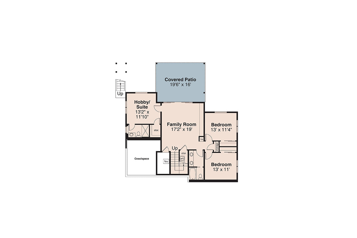 AM7799-A Contemporary House Basement Floor Plan, 4 Bedrooms, 4 Bathrooms | 31-433 Everwood