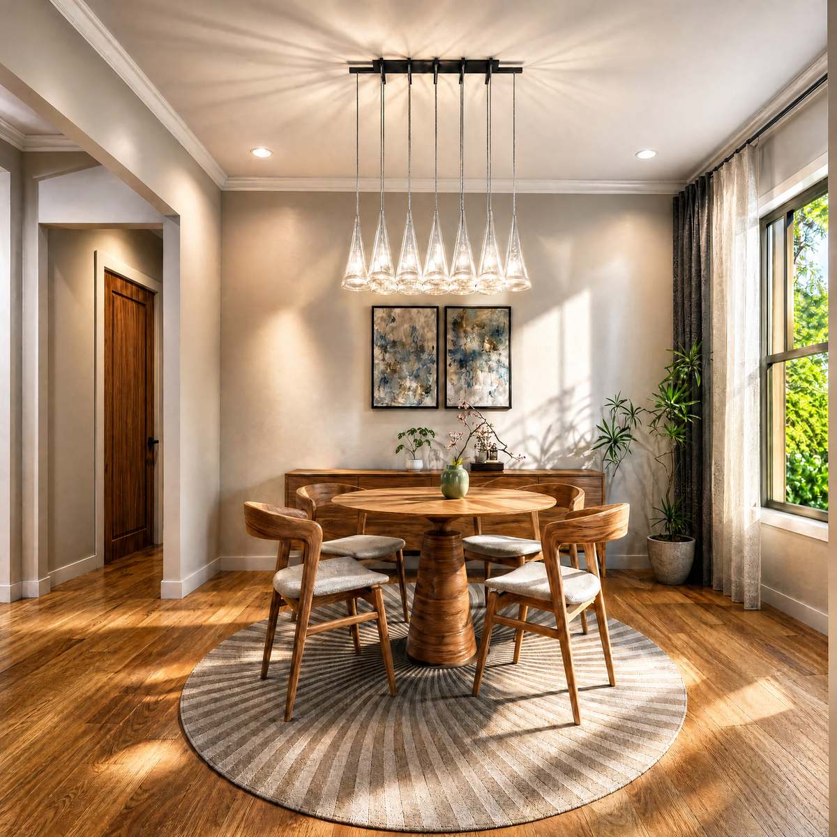 A8409-A Mulberry 2 House Modern Farmhouse Plan 3 beds, 3.5 Baths - Dining