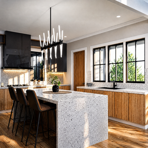 A8409-A Mulberry 2 House Modern Farmhouse Plan 3 beds, 3.5 Baths - Kitchen