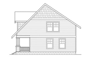 AM8288-A Cottage House, 3 Bedrooms, 2.5 Bathrooms | Dickinson House Plan Right Elevation