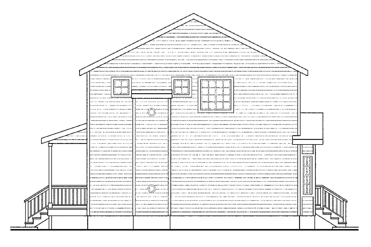 AM7792-A Country House Right Elevation, 3 Bedrooms, 2.5 Bathrooms | 30-791 Pine Hill 