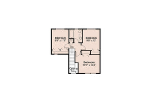 AM7941-A Country House Second Floor Plan, 4 Bedrooms, 2 Bathrooms | Plan 30-321 Aldridge 