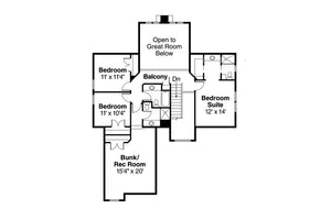 AM7661-A Country House Second Floor Plan, 5 Bedrooms, 5 Bathrooms | Bryson House Plan 