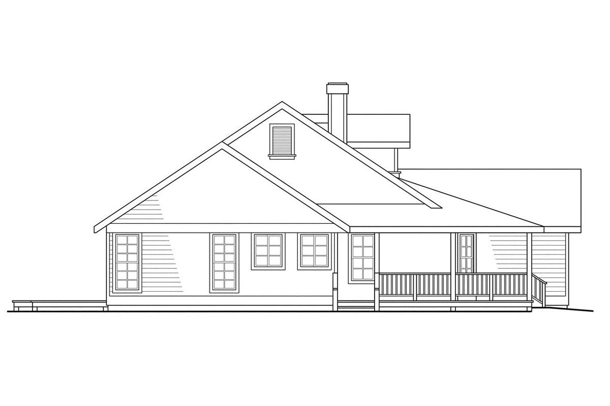 AM7196-A Cambridge House Plan Elevation-1