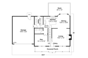 AM7935-A Country House First Floor Plan, 3 Bedroom, 2.5 Bathrooms | Plan 31-360 Fernley 
