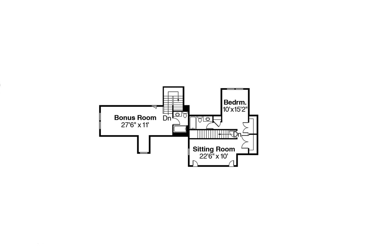 AM8285-A Country House Second Floor Plan, 4 Bedrooms, 5.5 Bathrooms | Louisville House Plan 