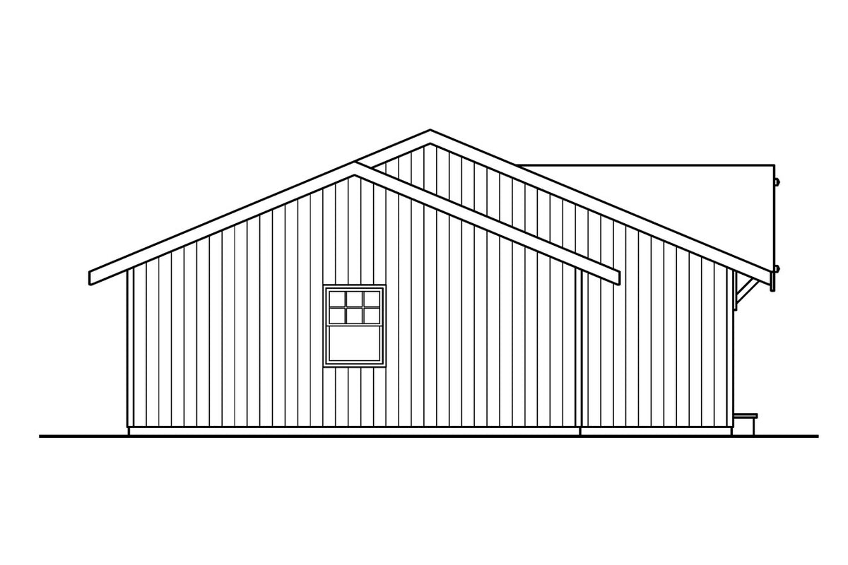 AM8112-A Ranch House, 3 Bedrooms, 2 Bathrooms | Mackay House Plan Left Elevation