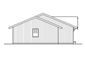 AM8112-A Ranch House, 3 Bedrooms, 2 Bathrooms | Mackay House Plan Left Elevation