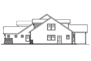 AM8277-A Craftsman House, 3 Bedrooms, 2 Bathrooms, 2 Half Baths | River Glen House Plan Right Elevation