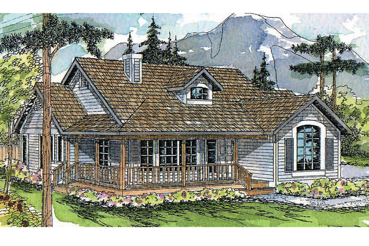AM7196-A Cambridge House Plan Exterior 2