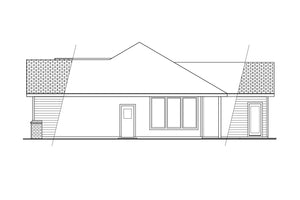 AM7660-A Lodge House Right Elevation, 5 Bedrooms, 4 Bathrooms | Catkin House Plan 