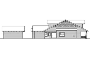 AM8281-A Bungalow House, 3 Bedrooms, 2.5 Bathrooms | Markham House Plan Left Elevation