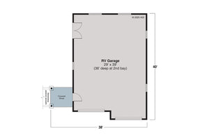 AM7798-A RV Garage Floor Plan | 20-245 RV Garage 