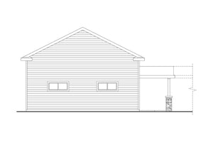 AM7798-A RV Garage Rear Elevation| 20-245 RV Garage 