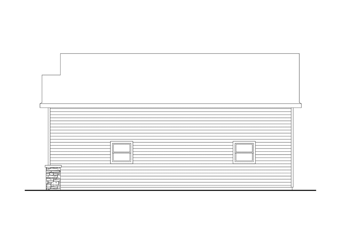 AM7798-A RV Garage Right Elevation | 20-245 RV Garage 